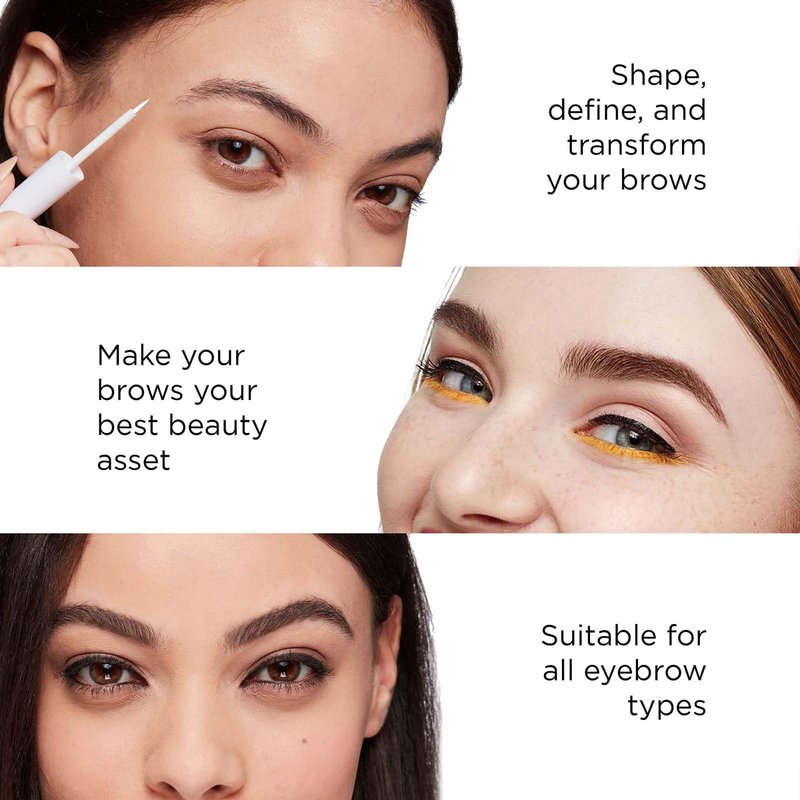 Arches and Halos 2 in 1 Defining Eyebrow Pencil and Powder - Brow Powder with Spoolie Brush - Shape and Fill for Natural Look - Dark Brown - 0.017 oz