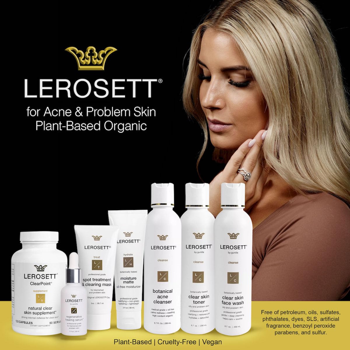 Gunilla Of Sweden LEROSETT Clear Skin Face Wash & Pore Toner Bundle