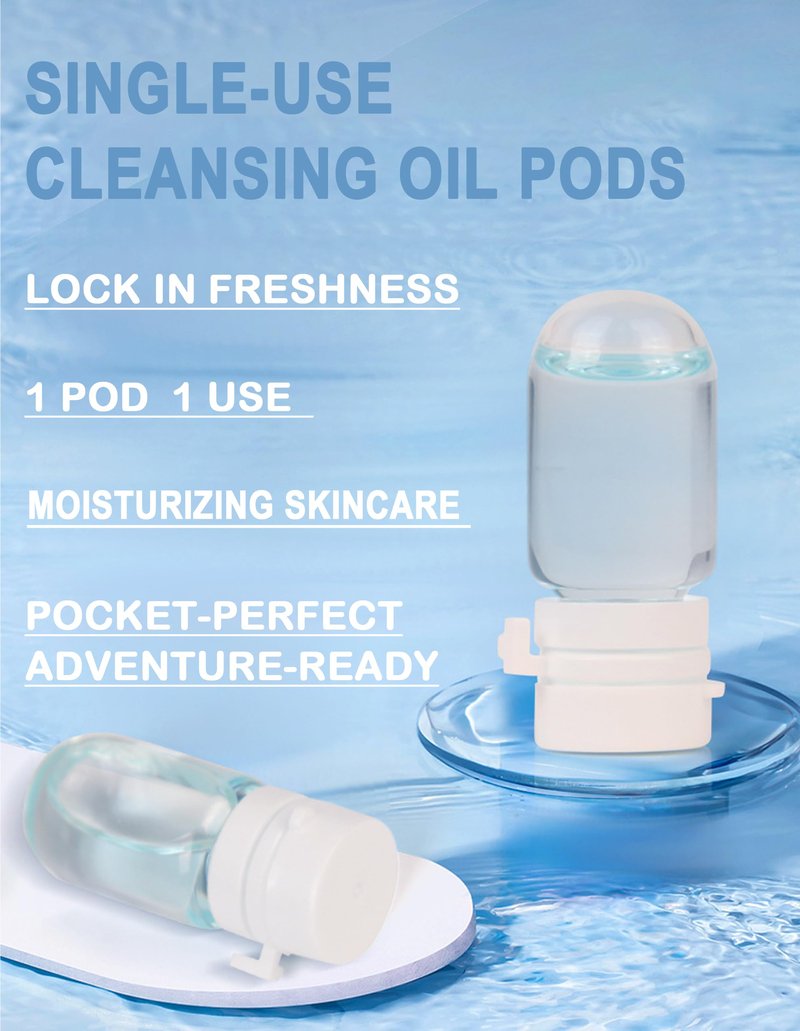 Okerker 60PCS Mini Cleansing Oil, Individually Face Makeup Pore Cleansing, Speedy & Deep & Gentle Face Cleanser, Camellia Facial Oil Cleanser, Travel Size Makeup Remover