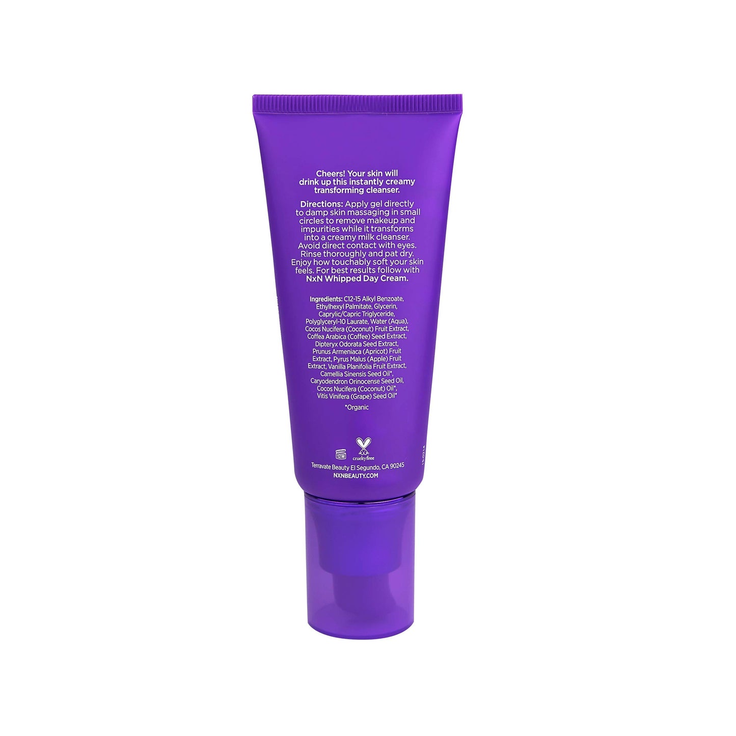 NXN Gel-to-Milk Facial Cleanser - Gentle, Daily Face Wash, For Hydrating Dry and Sensitive Skin, Fresh Scent, 2 Fl Oz