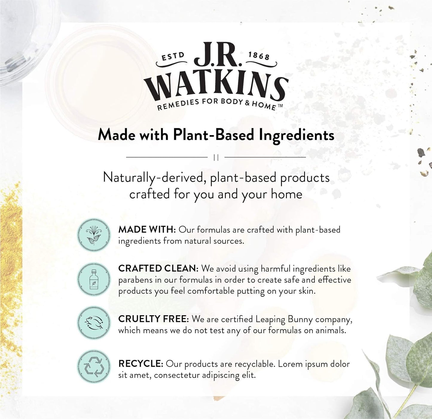 J.R. Watkins Daily Moisturizing Lotion - Nourishing Lemon Cream Formula | 18 Fl Oz