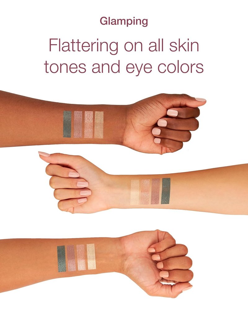 Mineral Fusion Eyeshadow Palette - 4 Versatile Shades in Matte, Satin & Shimmer Finishes | Natural Vegan Makeup - Glamping