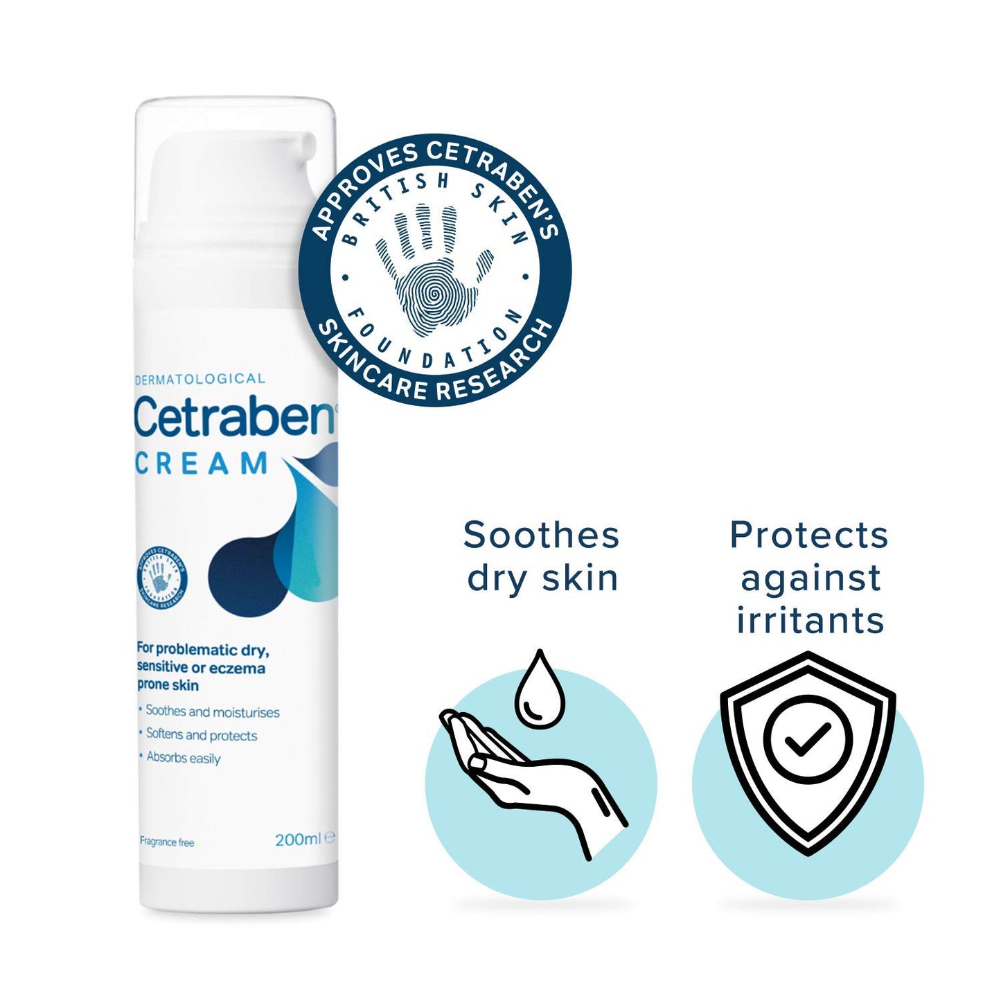 Cetraben Moisturizing Cream - Hydrating Skin Relief | 200ml Size