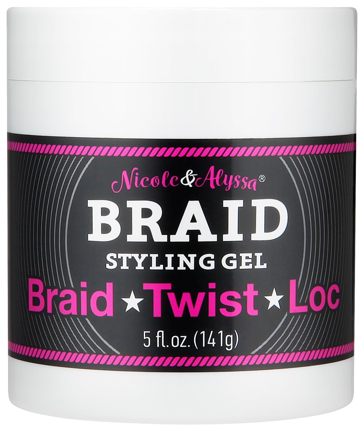 Nicole & Alyssa - Braiding Gel - Delivers smooth, sleek styles with extra hold, frizz control. Leaves no flakes or buildup, perfect for braids, locs, and twists.