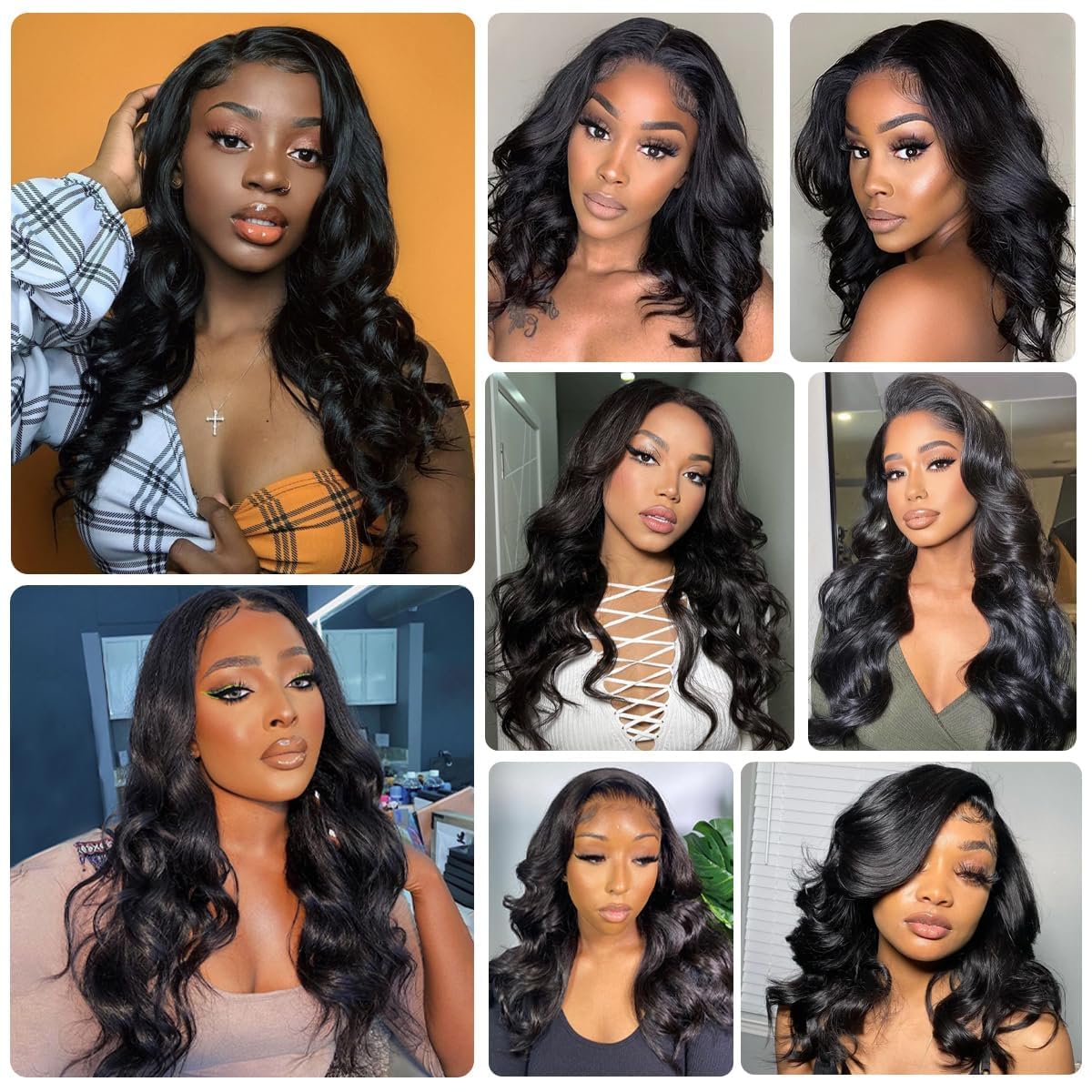 4x4 HD Lace Closure Body Wave Closure Human Hair Free Part Lace Closure 100% Unprocessed Brazilian Virgin Human Hair Extensions 150% Density Natural Black (20 Inch)
