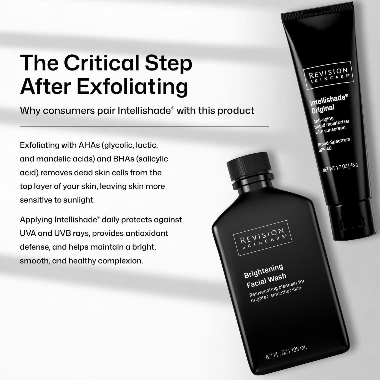 Revision Skincare Brightening Face Wash with AHA & BHA Exfoliants