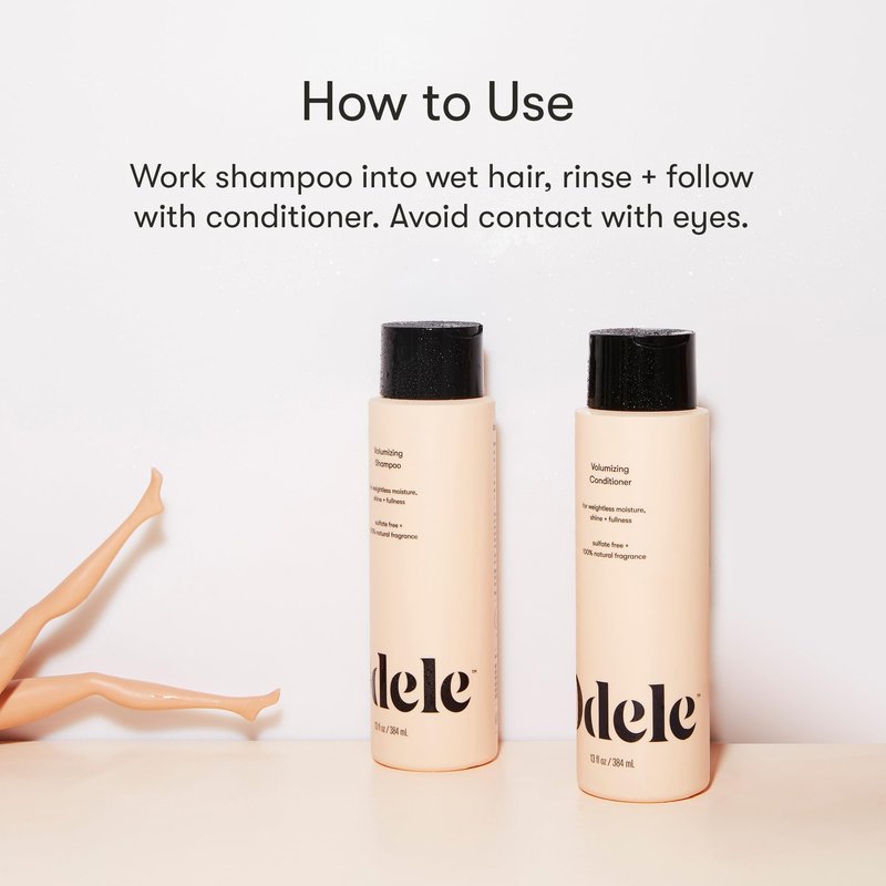 Odele Volumizing Sulfate-Free Shampoo & Conditioner Set, Adds Moisture, Shine, and Fullness for Straight or Wavy Hair Types, 13 Fl Oz Each (2-Pack)