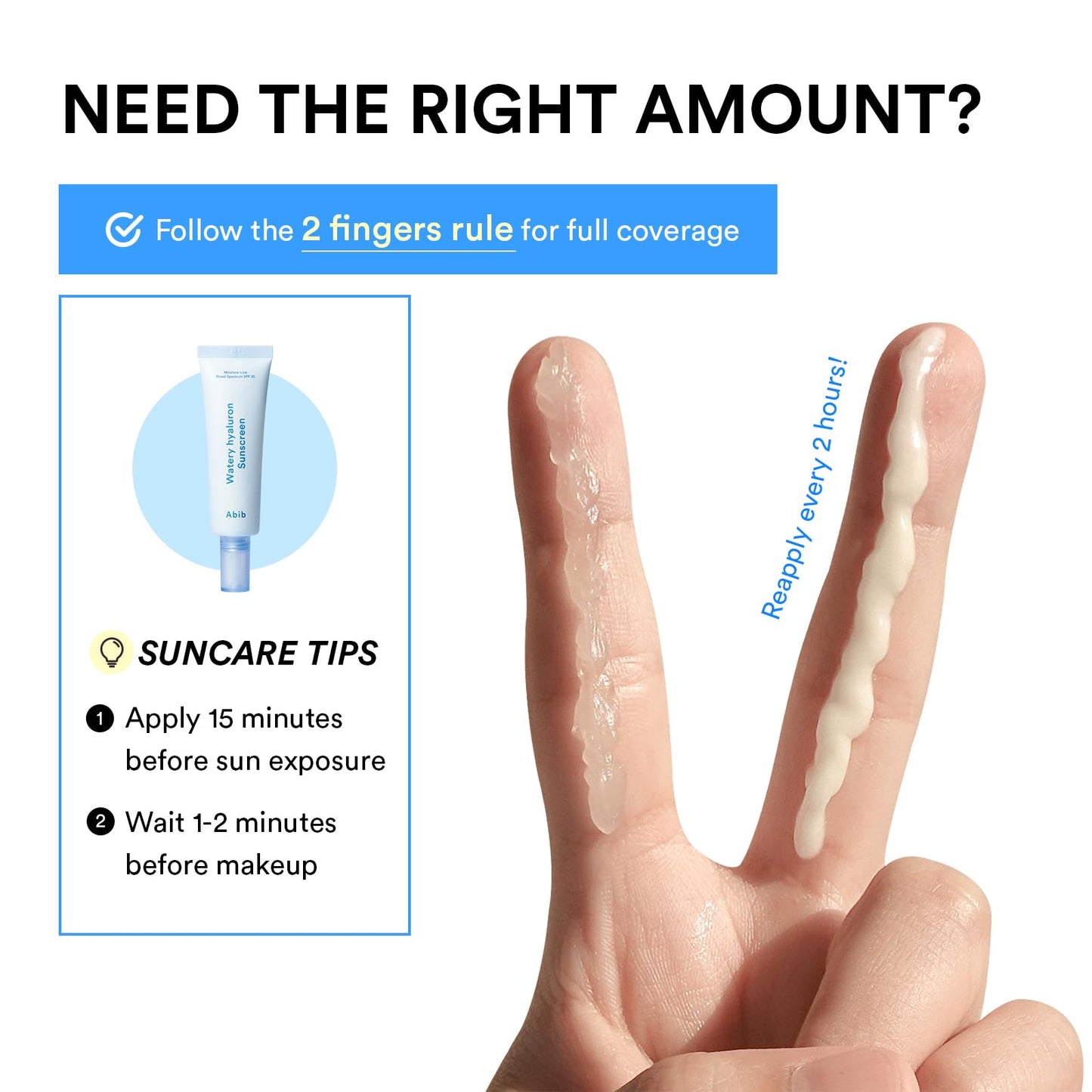 Abib Watery Hyaluron Sunscreen Moisture Tube Broad Spectrum SPF 30 1.69 fl oz / 50ml | Korean Suncreen Suncare Sunblock No White cast Hyaluronic Acid Niacinamide Vitamin C Collagen