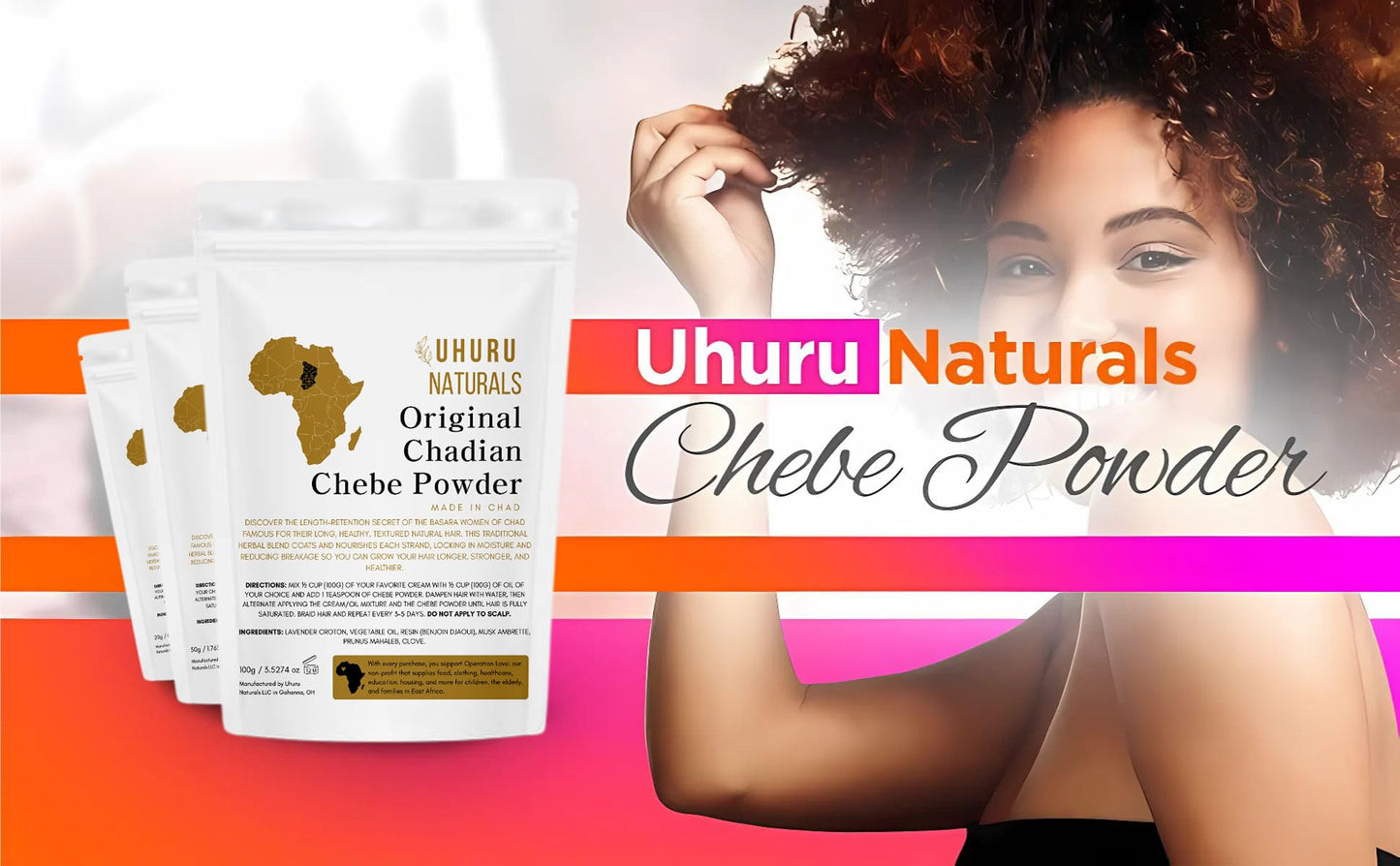 ChadianChebe™ Hair Powder (100 Grams) | Authentic African Herbal Powder from Chad for Hair Growth & Strength | Traditional Botanical Treatment for Thick, Healthy Hair