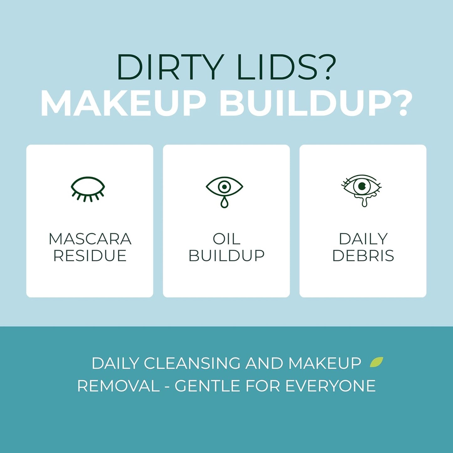 Eyelid & Lash Cleansing Wipes - Hypoallergenic & Soothing for Itchy, Dry Eyes | Pack of 60