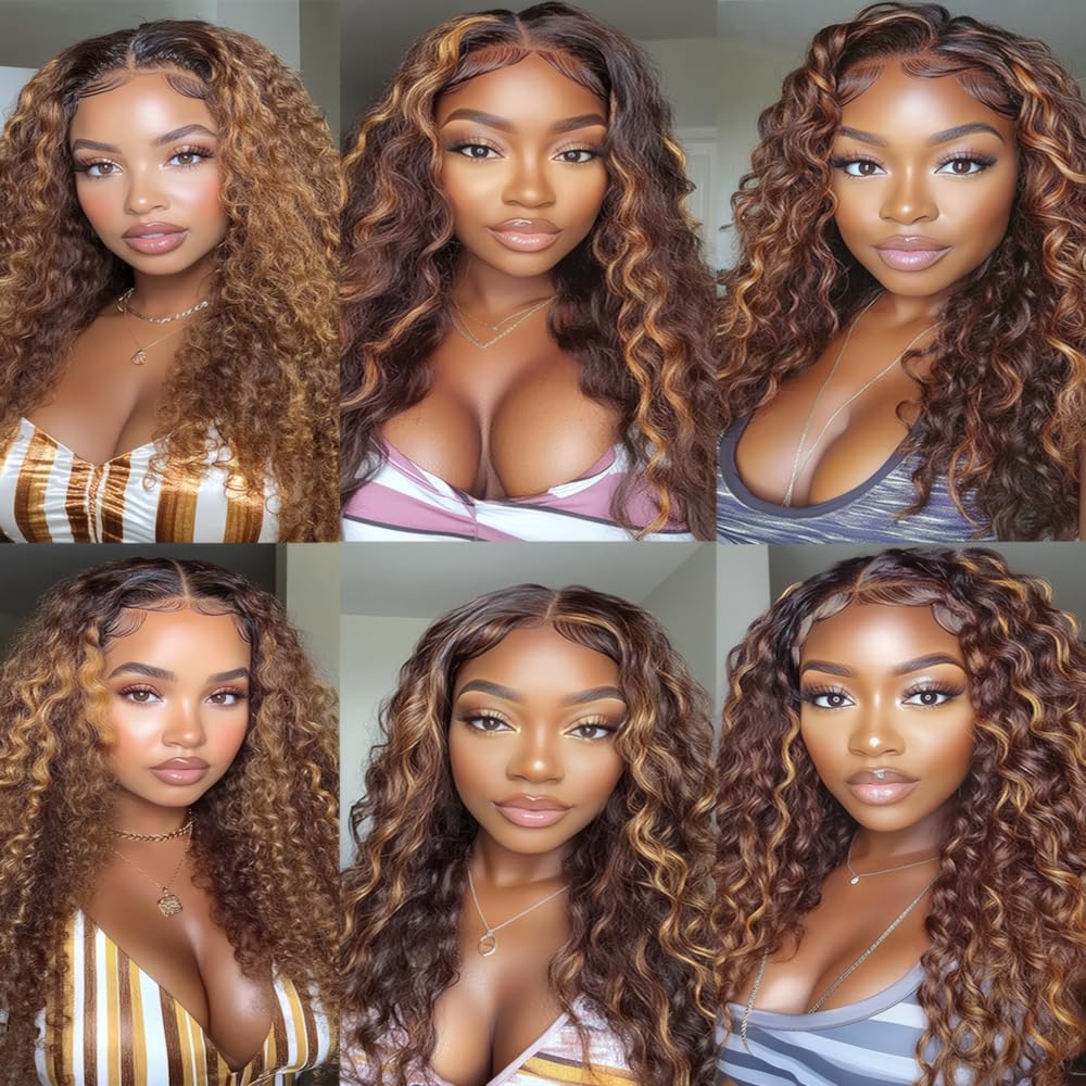 T1BP4/30 Brown Straight Human Hair Bundles Ombre Light Brown and Dark Brown Human Hair 3 Bundles 8 10 12 Inch Unprocessed Brazilian Virgin Remy Soft, Silky, Full,And Comfortable In The Sense Of Touch