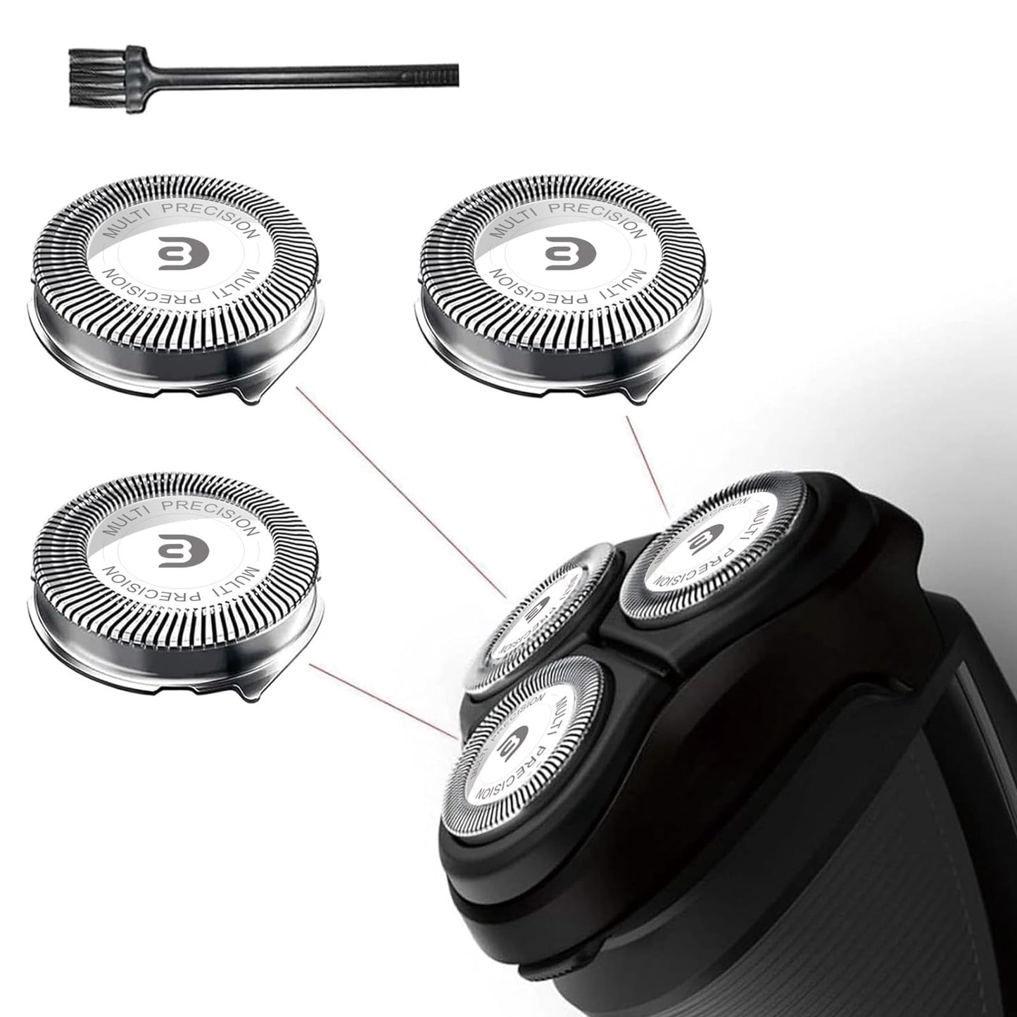 SH30 Replacement Heads for Philips Norelco Shaver Series 3000, 2000, 1000