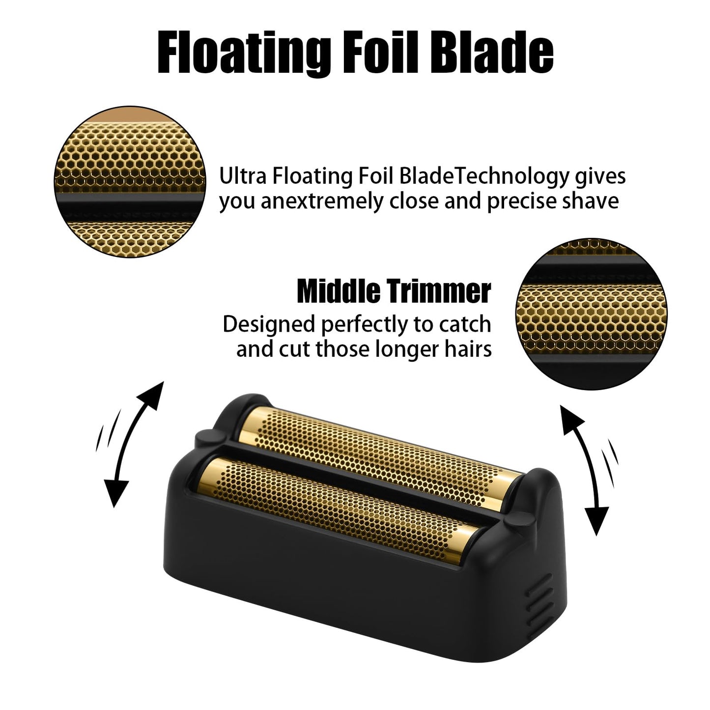 Replacement Foil and Cutters compatible with BaBylissPRO FXONE Double Foil Stick Shaver