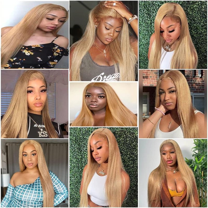 Honey Straight Human Hair Bundles - 100% Brazilian Virgin Extensions | Unprocessed 14-16-18 Inch, 300g