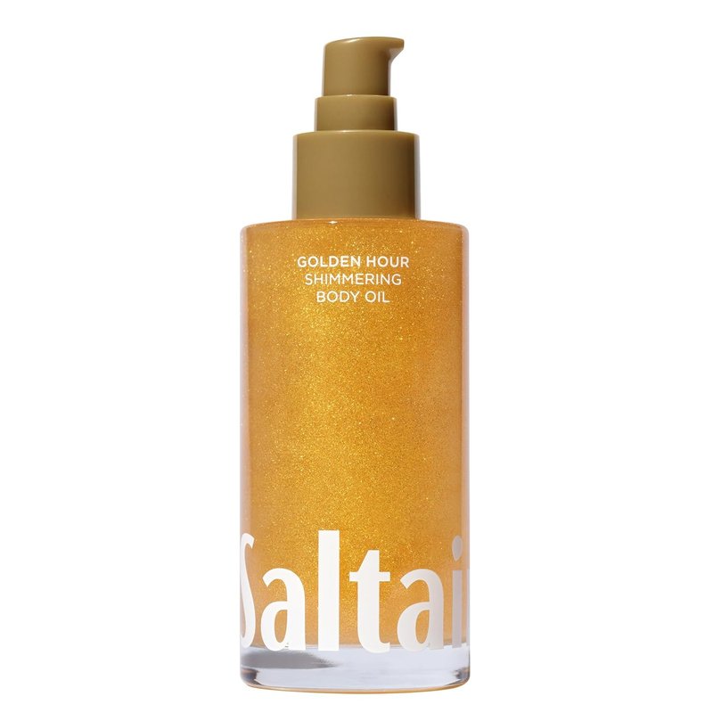 Shimmering Body Oil - Golden Hour Scented Moisturizer with Light-Reflecting Pearls | 4 Fl Oz for All Skin Types