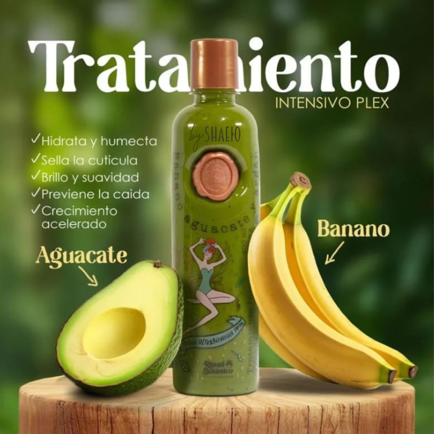 RITUAL BOTANICO KIT2 Acelerador de Crecimiento y Ultrareparador S.O.S. Shampoo de Romero + Tratamiento Intensivo PLEX con Banano y Aguacate 100% Colombiano