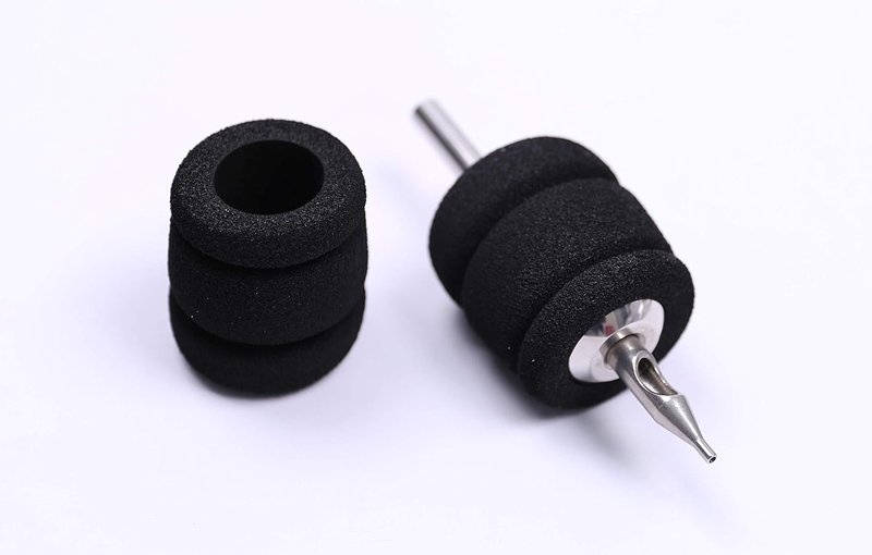 Tattoo Foam Grip Covers - 20-Pack for 1-Inch Tubes | Black Foam Comfort