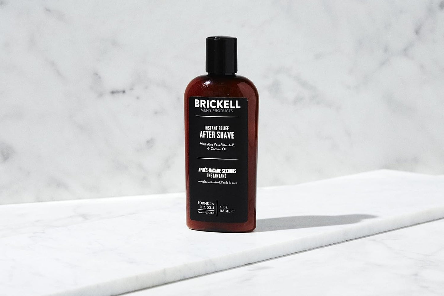Brickell Men's Aftershave Balm - Instant Relief for Razor Burn, Soothing Aloe & Vitamin E | 4 Oz, Unscented