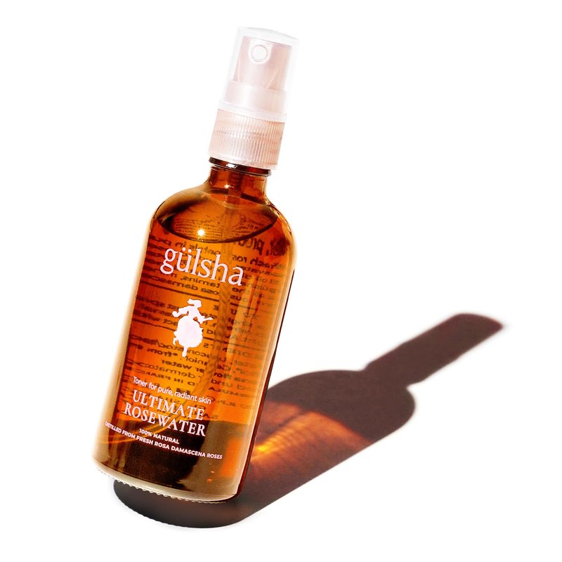 GULSHA ULTIMATE ROSEWATER, Natural Rosa Damascena Flower Water, Cleanses, Nourishes and Tones Skin, Restores Radiance to Your Skin, Free from Chemicals, 100% Natural Glow Rose Essence, 200ml/6.76fl oz