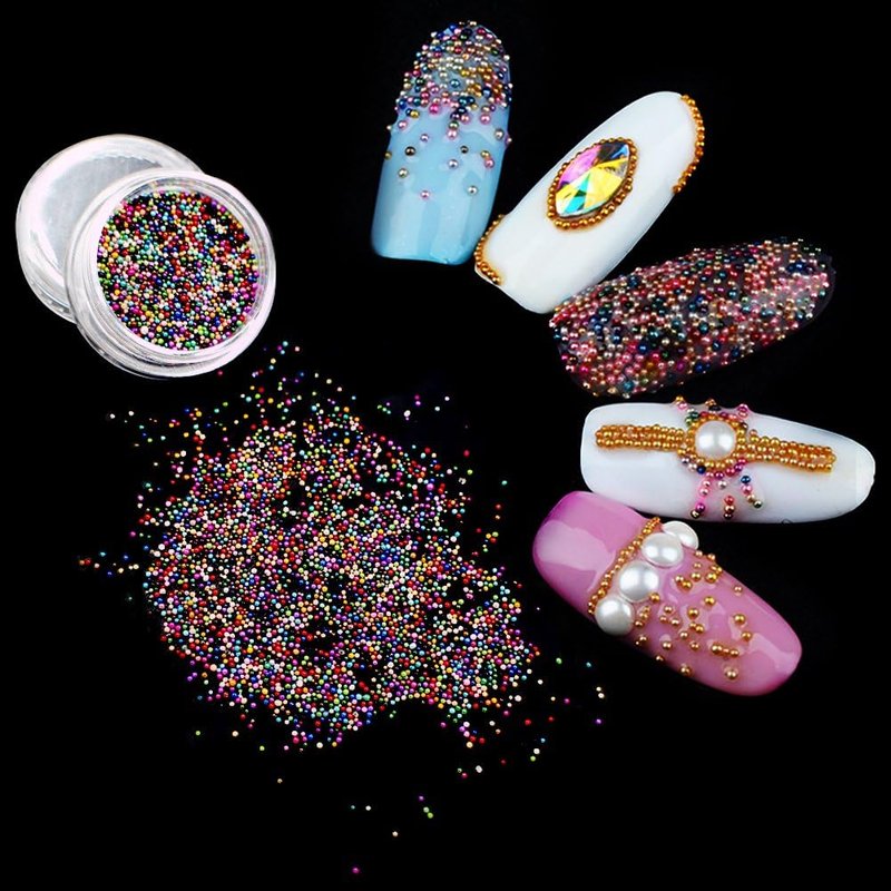 12 Colors Nail Art Caviar Beads 3D Craft Micro Eye Makeup Gems Decoration