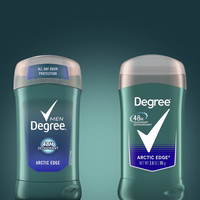 Degree Men Original Aluminum Free Deodorant for Men, 48-Hour Odor Protection, Arctic Edge 3 Ounce (Pack of 6)