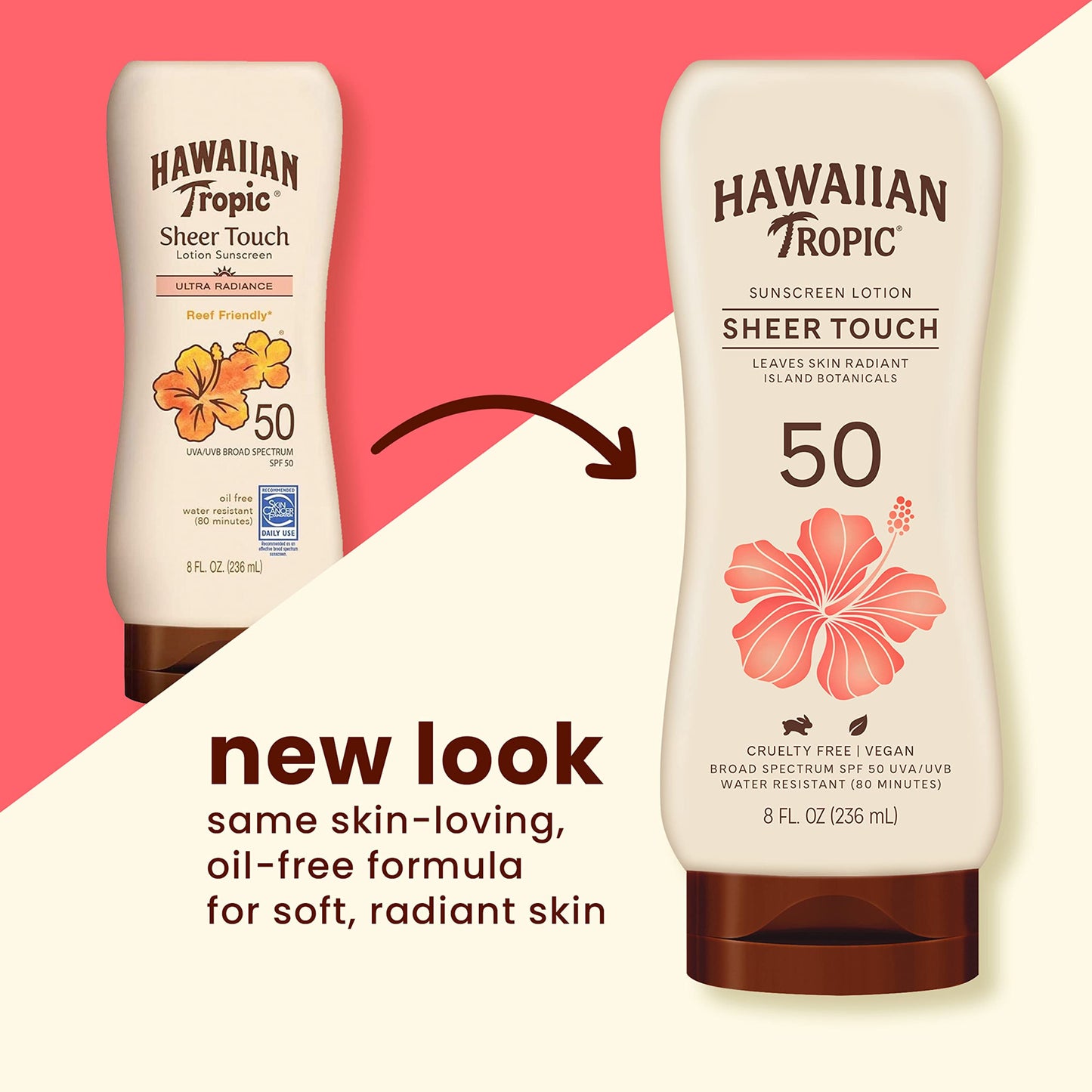Hawaiian Tropic Sheer Touch Ultra Radiance SPF 50 Twin Pack & Banana Boat Sport Ultra SPF 50 Sunscreen Lotion Family Size