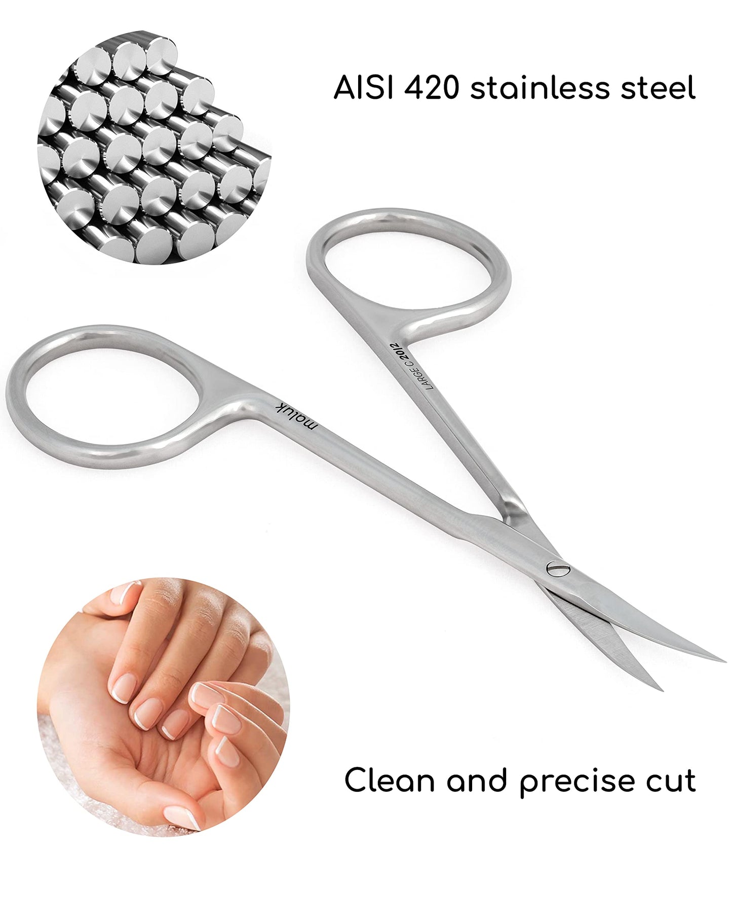 Professional Cuticle Scissors Maluk Curved