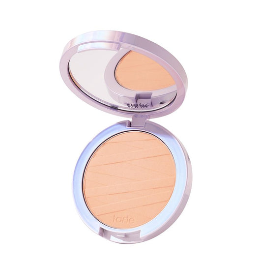 tarte face tape pressed powder – Medium-Coverage Waterproof Powder, Hyaluronic Acid & Peptides to Smooth & Set Makeup, Lightweight, Vegan & Cruelty-Free, full size, 20B light beige