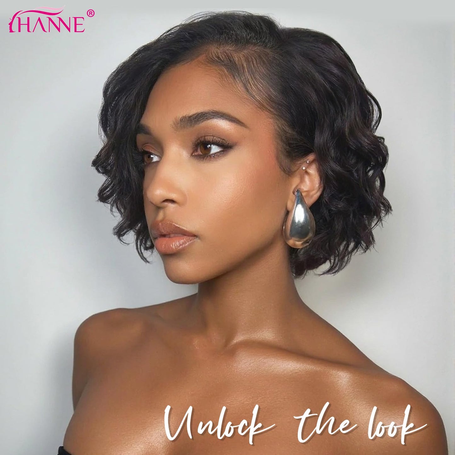 HANNE Burgundy Lace Front Short Human Hair Bob Wig 99J Wig Human Hair 12 Inch Glueless Pre Plucked with Baby Hair 180% Density Short Straight Wig Wear and Go Hair Replacement Wigs