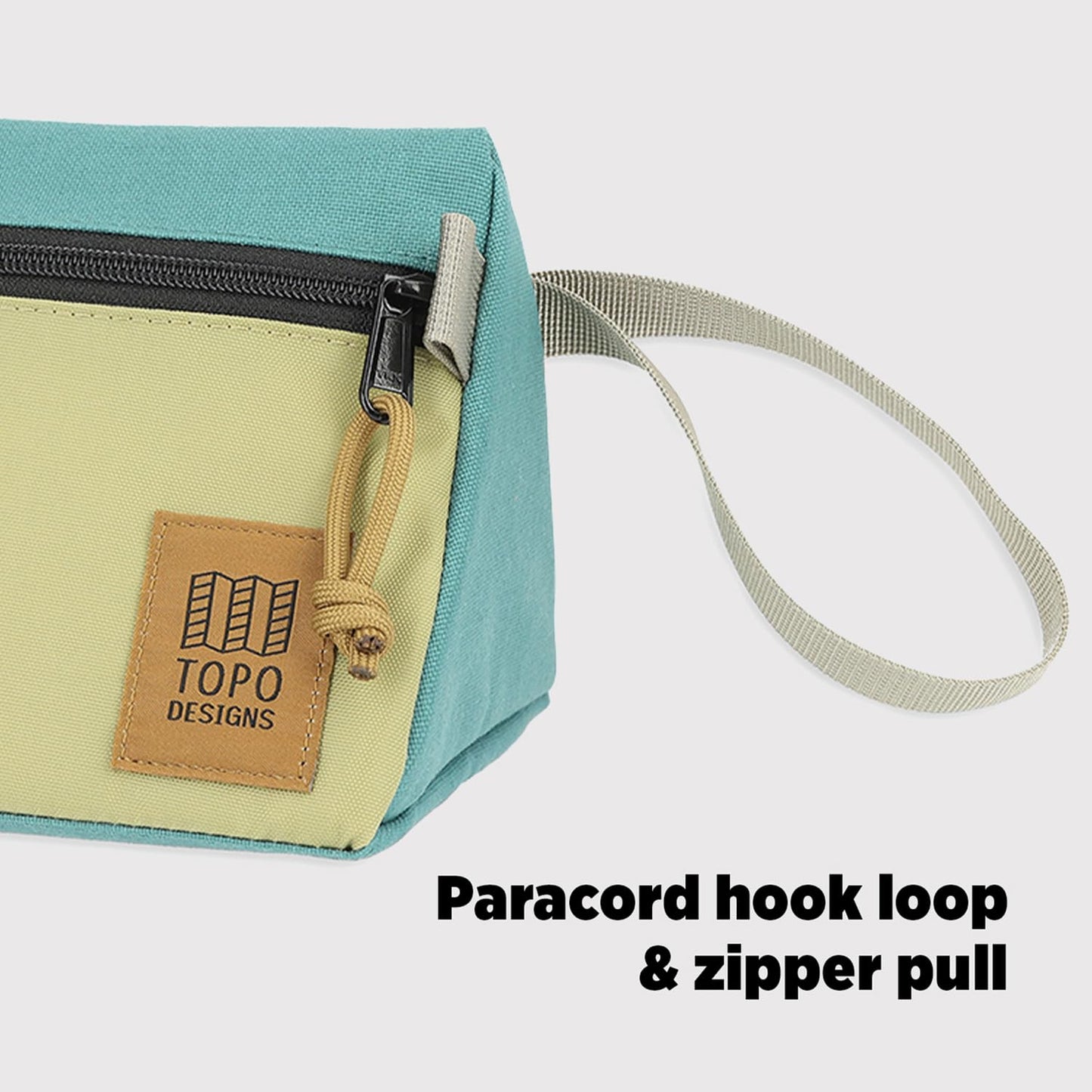 Topo Designs Dopp Kit - Travel Bag for Personal Care Essentials, Self Standing Triangular Shape, Fully Lined for Easy Cleaning, Recycled Nylon (Navy)