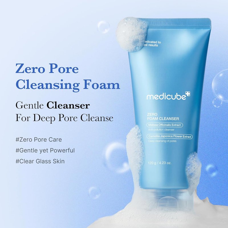 Medicube Home Care Duo - Flawless Skin Set with Zero Pore Blackhead Mud Mask & Foam Cleanser for Sensitive Skin