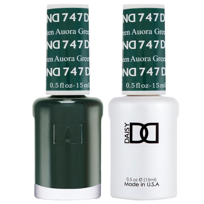 DND Gel Polish Set - 747 Aurora Green Gel & Nail Polish, 0.5 Fl Oz | Long-Lasting Shine