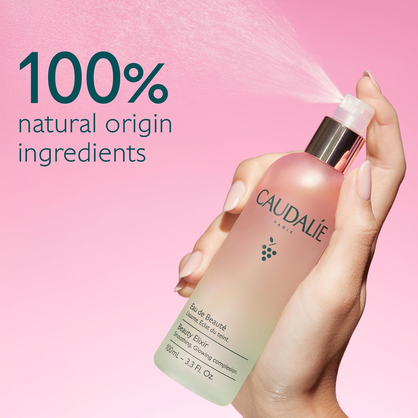 Caudalie Beauty Elixir Prep, Set Makeup, Glow Face Mist - 100 mL
