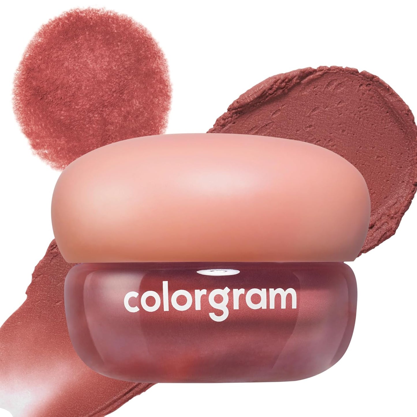 COLORGRAM Nude Blur Jam 04 Jujube Brick - Pudding Pot Lip & Cheek Tint | Velvet Matte Finish, Whipped Mousse Texture