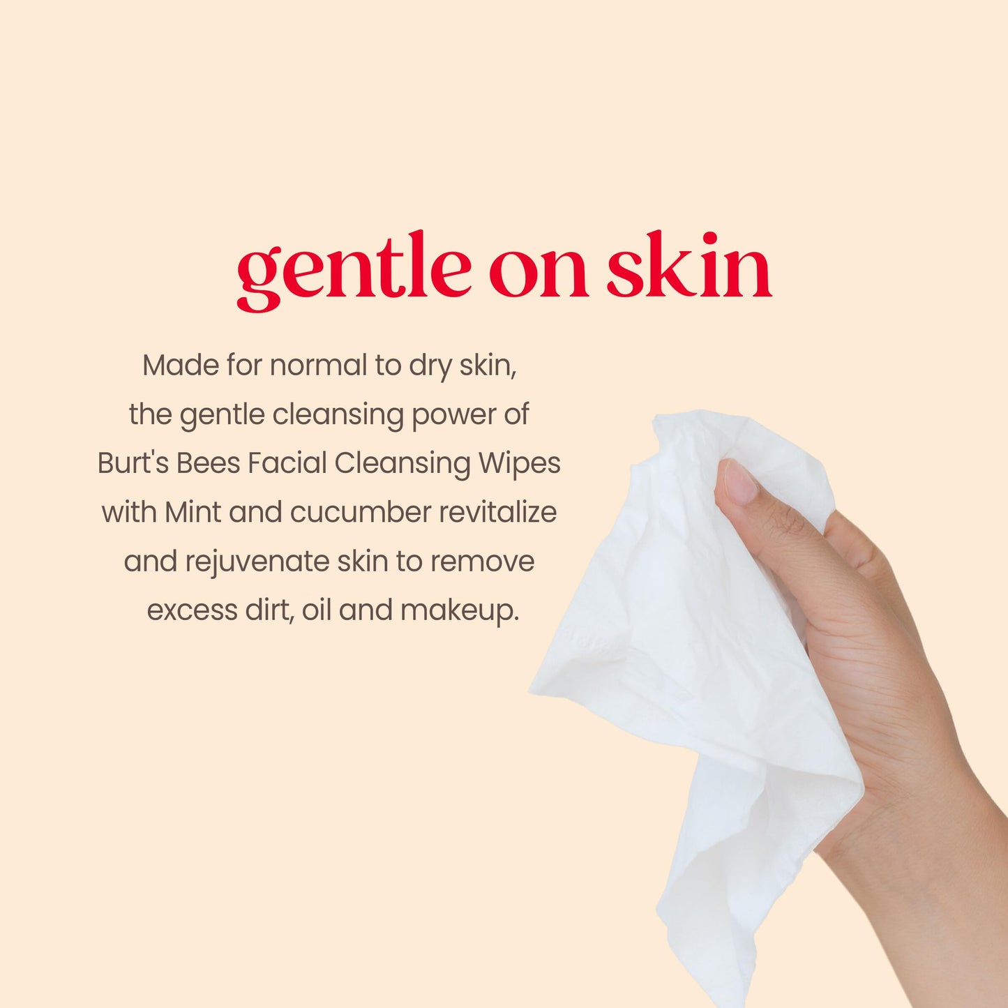 Burt's Bees Cucumber & Mint Face Wipes, for All Skin Types, Refreshing Makeup Remover & Facial Cleansing Towelettes, 30 Ct. (Pack of 6)
