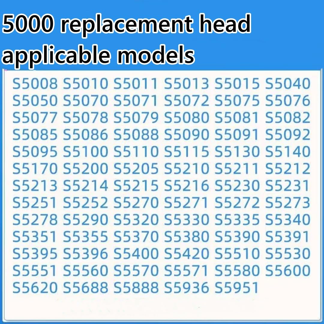 Sh50/52 replacement blades Compatible with Philips Series 5000 Electric Shavers, Whole Replacement Head Compatible with Norelco Razor Series S5000 All Models S5252 S5270 S5271 More