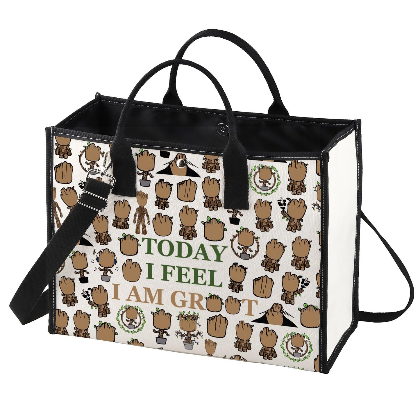 LEVLO Flora Colossus Cosmetic Make Up Bag Cartoon Lover Inspired Gift Today I Feel I Am Makeup Zipper Pouch Bag (Today I Feel LT)