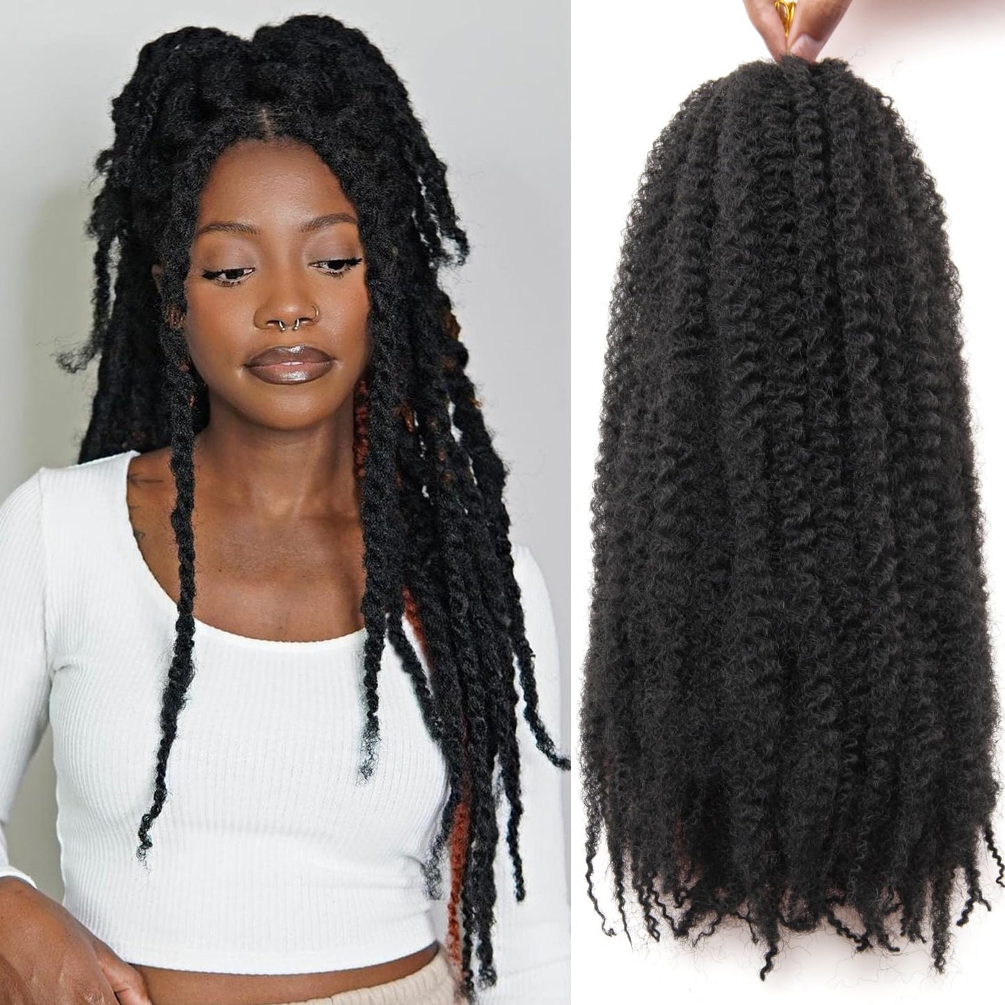 XSASLYET Marley Twist BraidIng Hair, Cuban Twist, 24 In,8 Packs,33/27