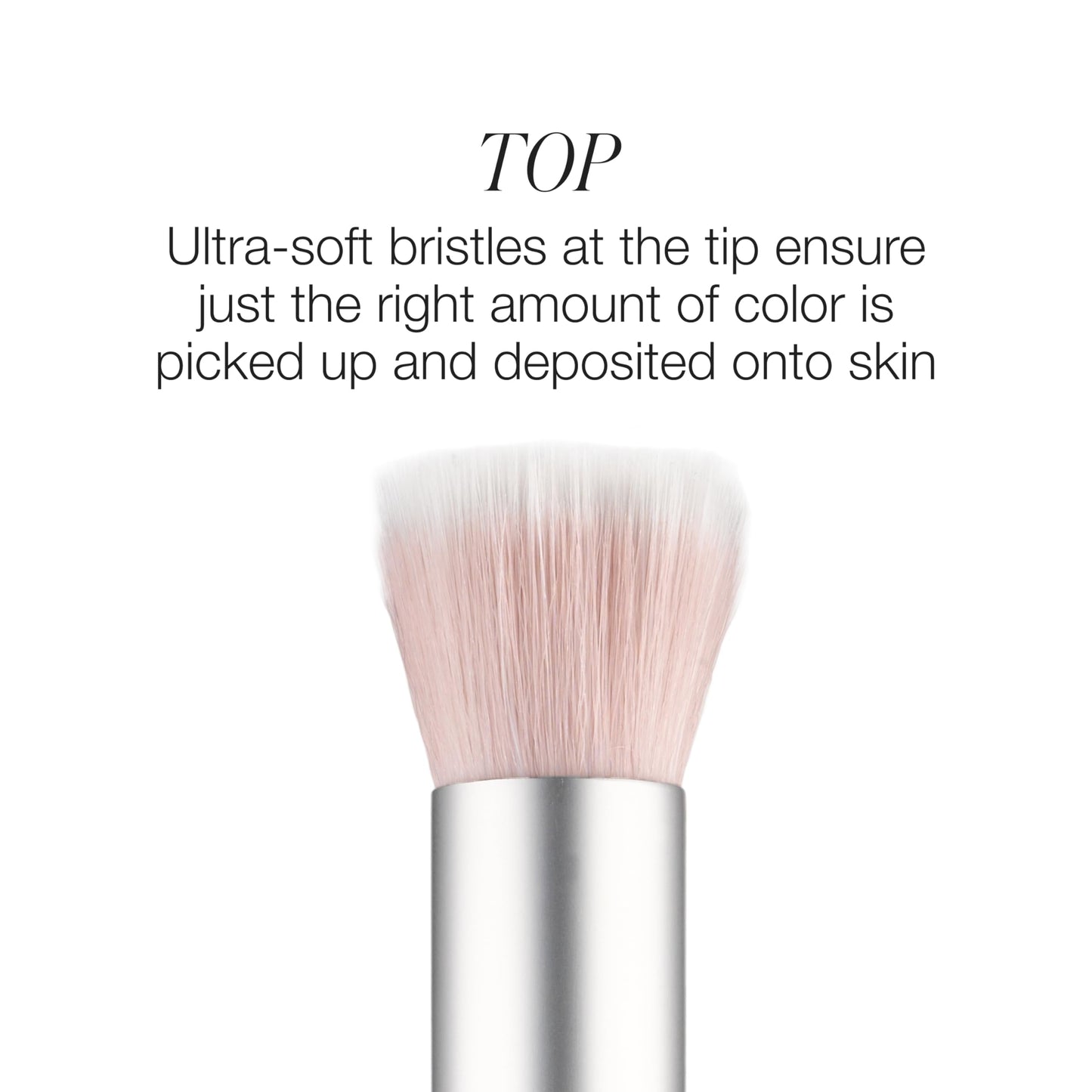 RMS Beauty Skin2Skin Fan Brush - Vegan Synthetic Highlighter Brush for Face & Body - Loose Powder Face Blender for Streak Free Blush & Bronzer
