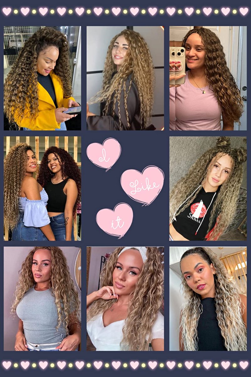 MAYSA Ocean Wave Crochet Hair Extensions 30in Ombre Crochet Hair 6Packs Soft Synthetic Braiding Curly Crochet Hair for Women #T8/24 Brown mix Blonde
