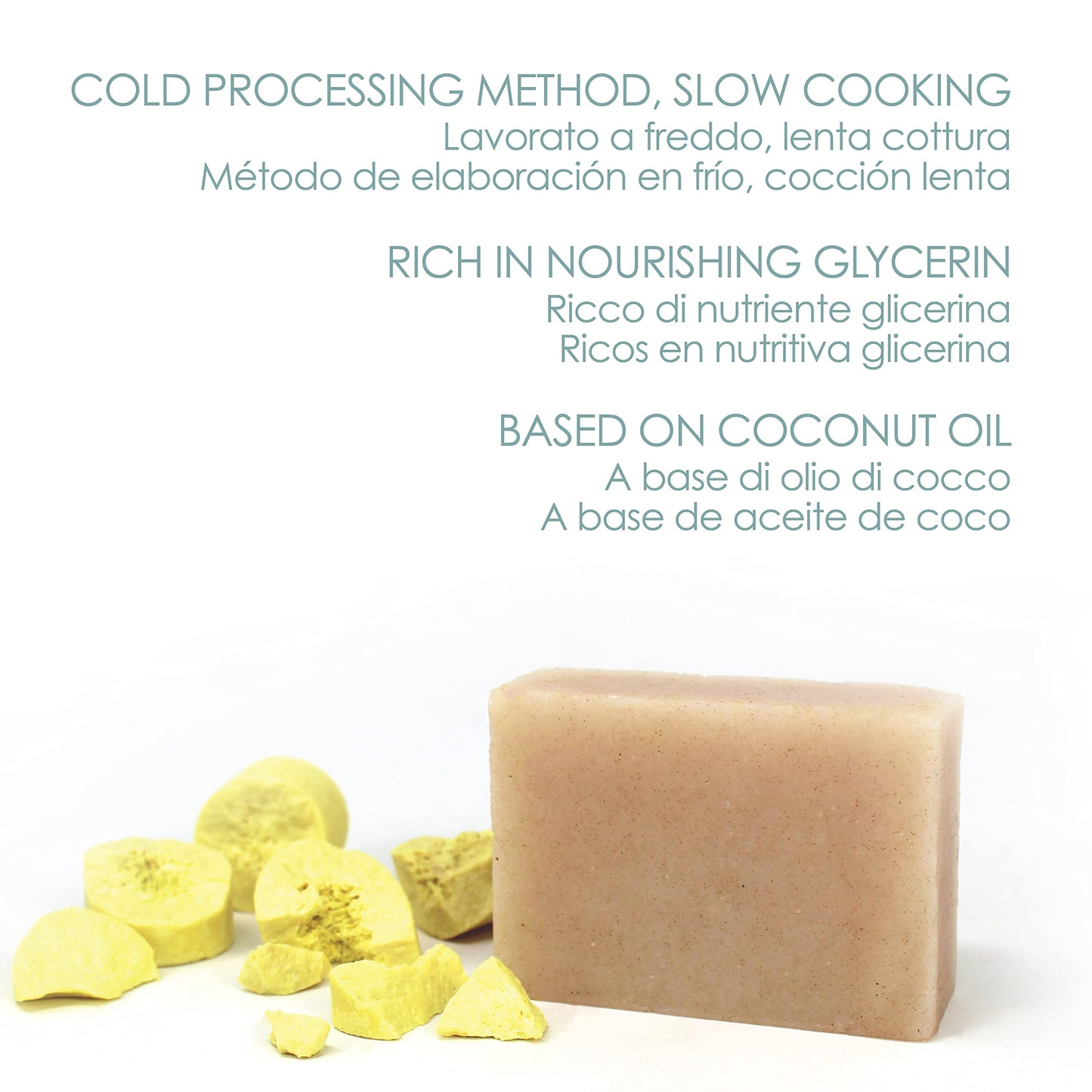 LYNPHA VITALE Sulfur Soap Bar - 100% Handmade Natural Bar Soap with Coconut Oil - Sulphur Soap ideal to Nourish and Heal Oily Skins - 3,5 oz - 3 Soaps Pack