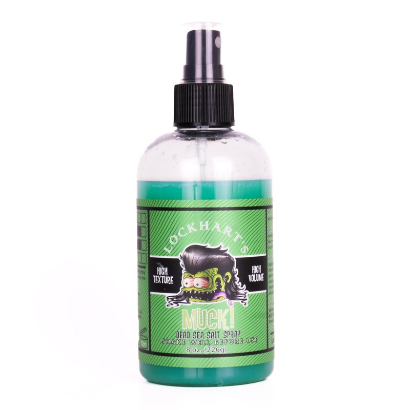 Lockhart's Handcrafted MUCK - Dead Sea Salt Hair Styling Spray For Men - With DHT Shield - Medium Hold - Matte Finish (8.0oz.)