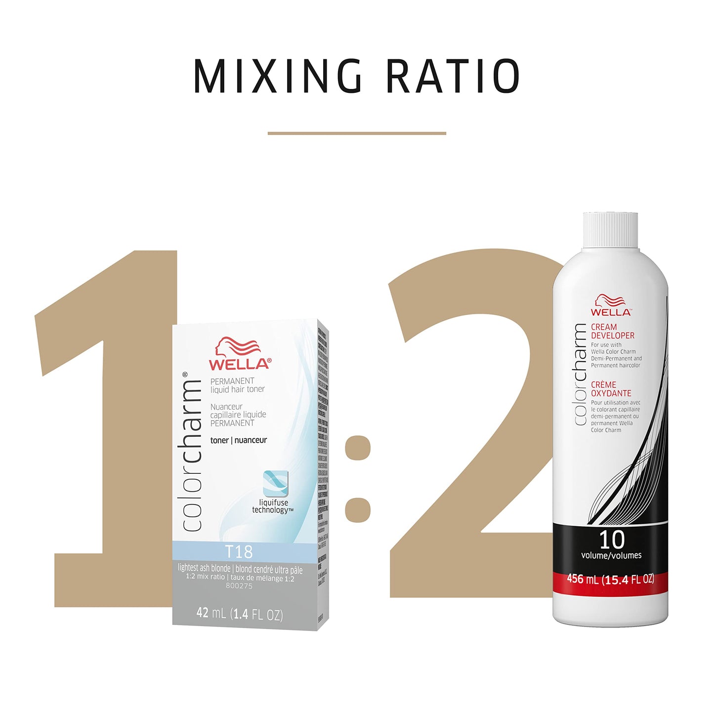 COLORCHARM Hair Toner, Neutralize Brass With Liquifuse Technology + 10 Vol. Developer For Multi-Dimensional Results