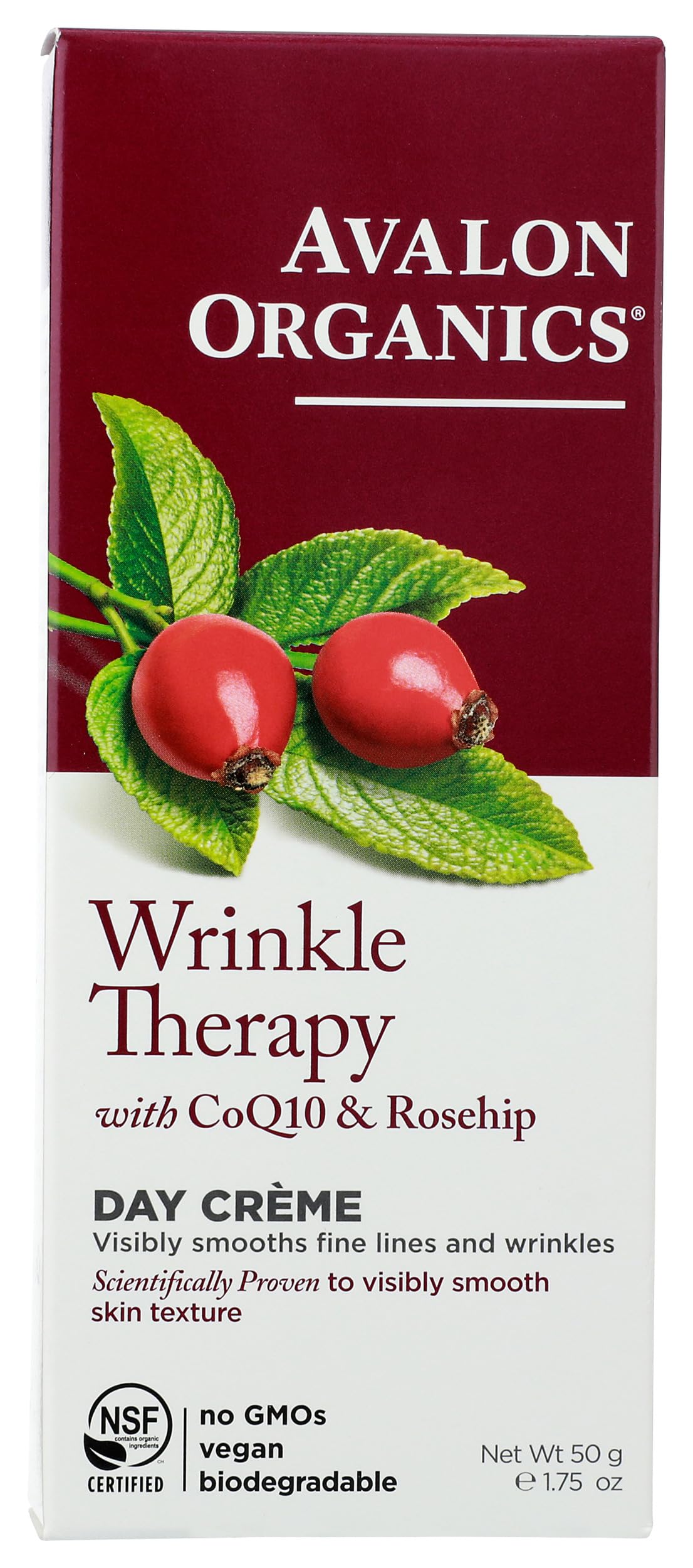 Avalon Organics Day Crème, Wrinkle Therapy, 1.75 Oz