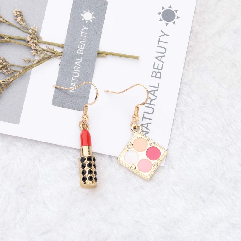 WSNANG Lipstick 3D Earrings Estheticians Gift Makeup Artist Jewelry Gift for Women (Lipstick Earrings)