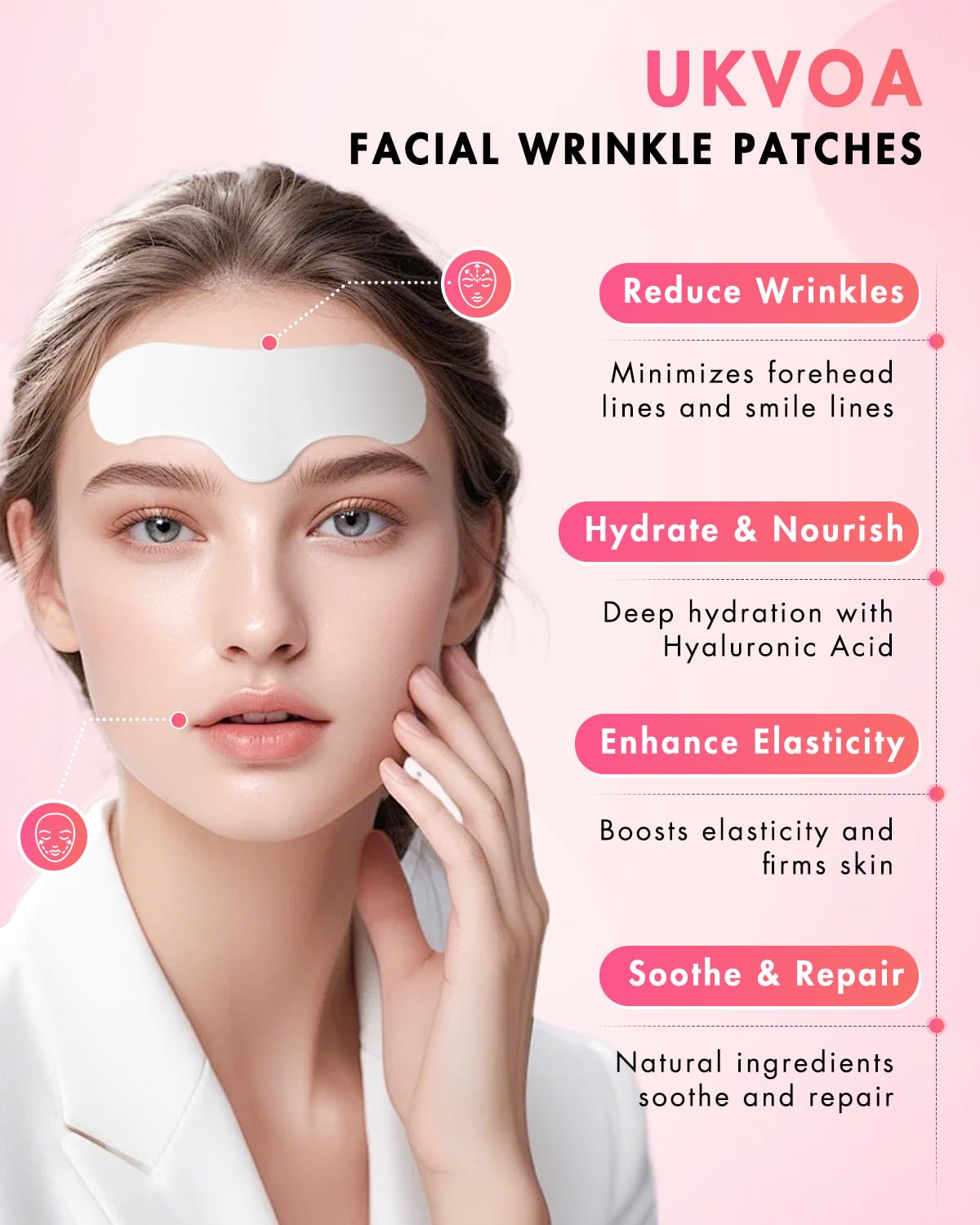 Smile Line Patches - Overnight Facial Wrinkle Treatment with Vitamin E for Youthful Skin | Anti-Aging Solution