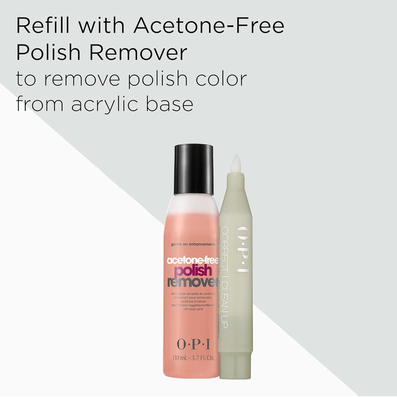 OPI Nail Polish Remover Corrector Pen - Refillable & Gentle Formula | Includes Replacement Tip - 0.13 fl oz