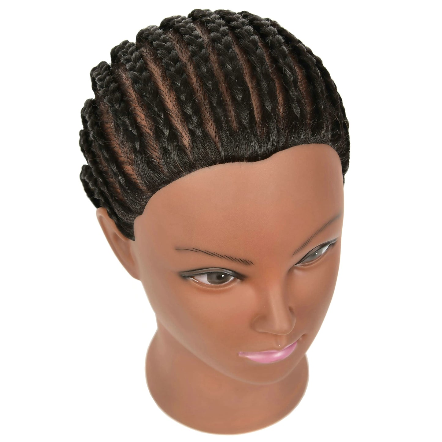 QACIEH Afro Kinky Curly 100% Real Human Hair Mannequin Head with Stand for Hairdresser Practice Cosmetology Manikin Doll Training Head Braiding Styling Coloring Bleaching Dyeing Cutting Updos Display