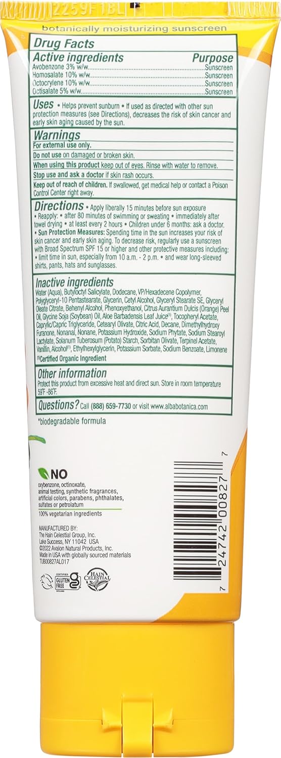 Alba Botanica Sunscreen Lotion SPF 50 - Island Vibe | 3 Oz Hydrating Formula