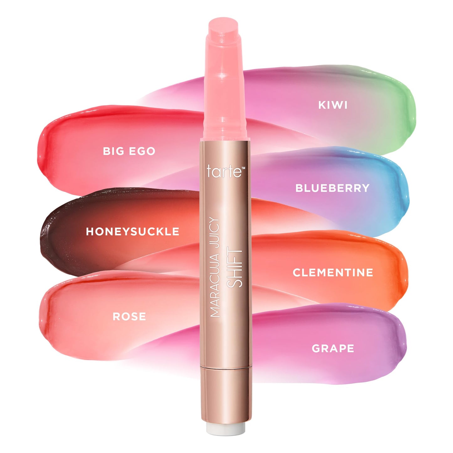 tarte maracuja juicy lip shift – Hydrating & Volumizing Lip Plumper Gloss Balm, Hyaluronic Acid, pH-Powered Plumping Lipgloss, High Shine Finish, Vegan & Cruelty-Free, full size, rose